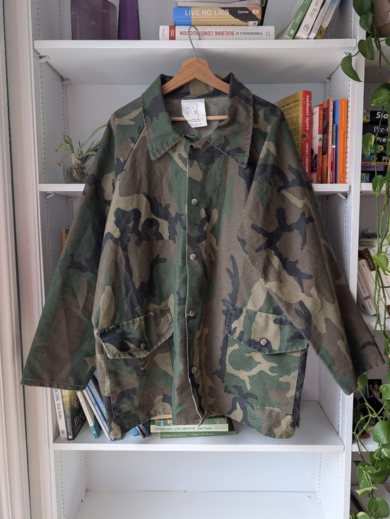 Other - Camo Utility Jacket Green Woodland Print Size Large Military